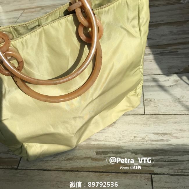 Prada玳瑁手柄tote