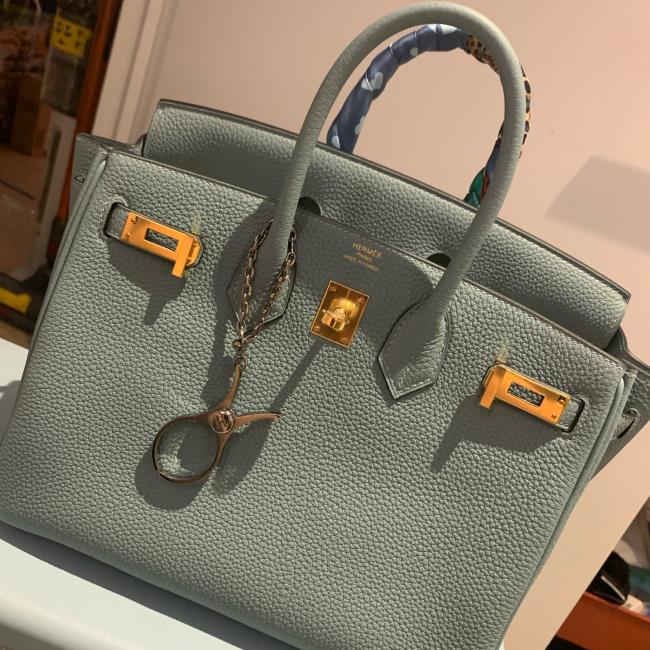 爱马仕Hermes birkin 7G天青色终于等到你