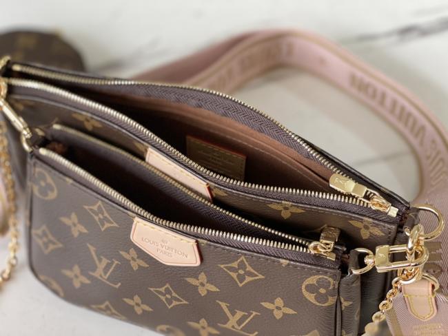 LV M44粉色手袋集，Monogram帆布，多口袋