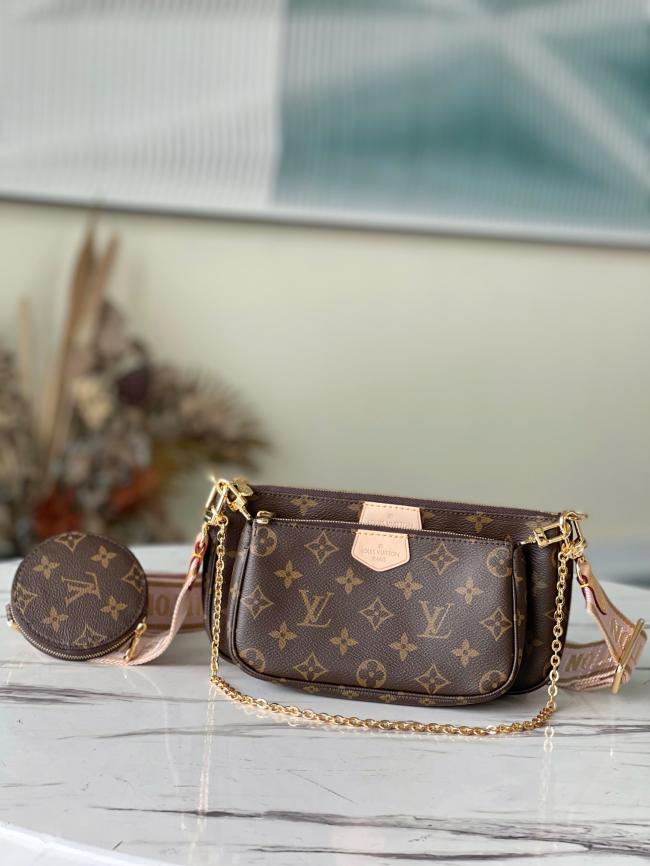 LV M44粉色手袋集，Monogram帆布，多口袋