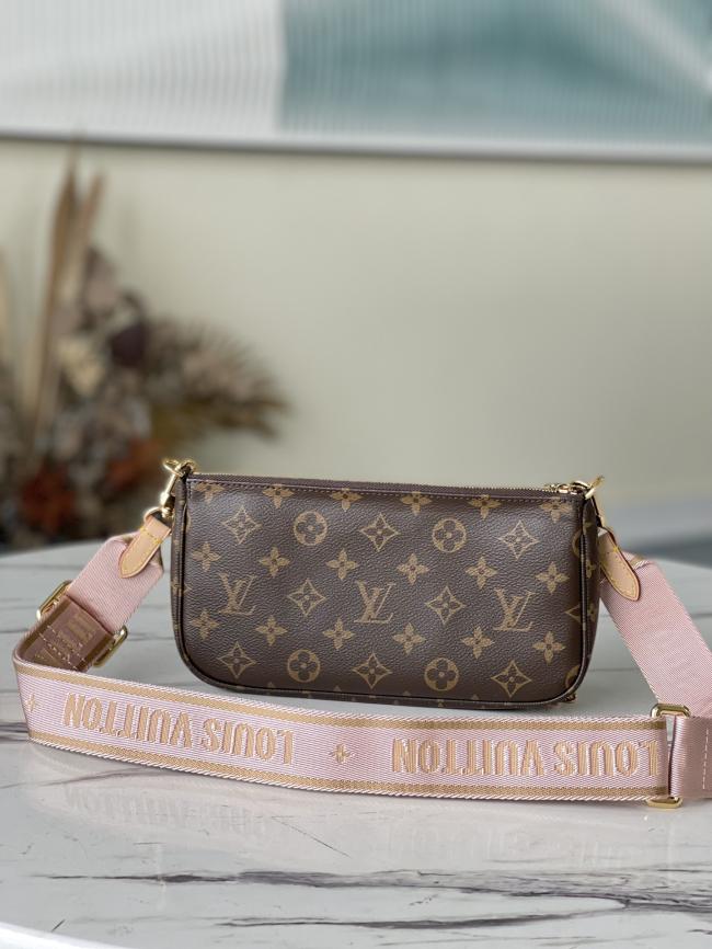 LV M44粉色手袋集，Monogram帆布，多口袋