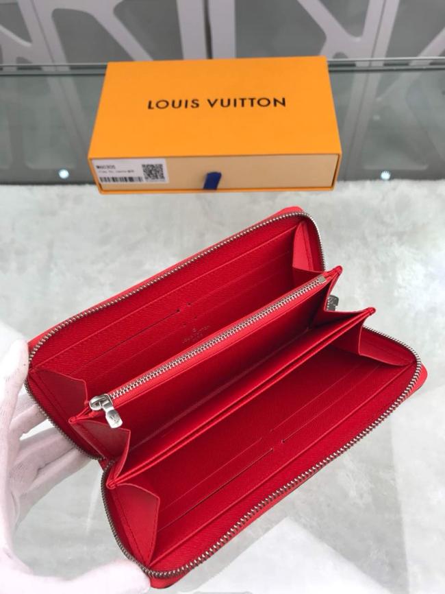 LV x Supreme M60305水波纹小号单拉钱包，顶级牛皮材质，耐用且充满活力