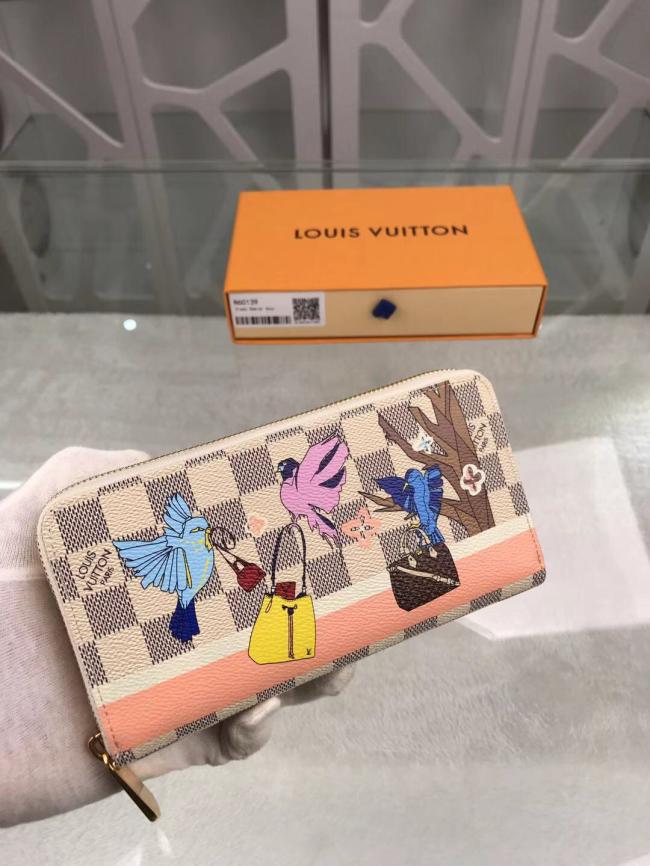 LV Damier Azur Zippy拉链钱夹，海外特供