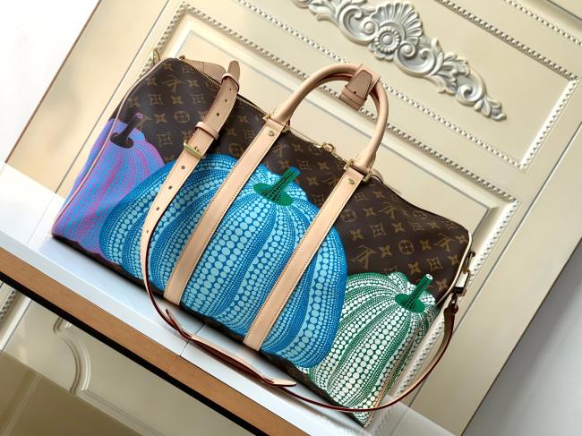 Lv X YK Keepall 45 Damier Graphite帆布手提行李包