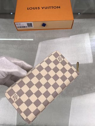 LV Damier Azur Zippy拉链钱夹，海外特供