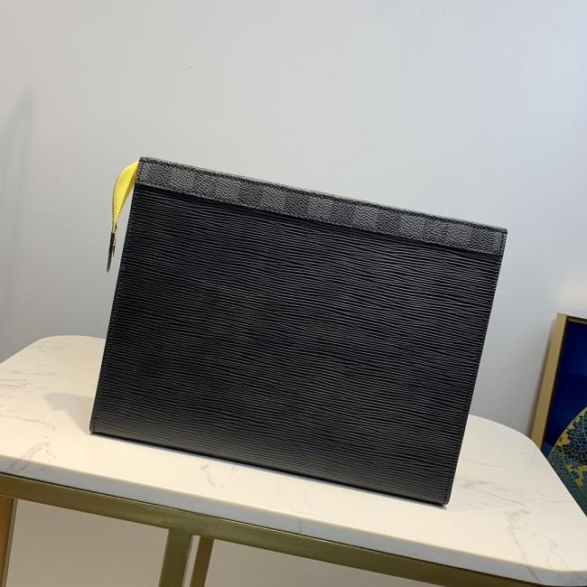 LV POCHETTE VOYAGE 中号手袋 Epi皮革 Damier Graphite 商务款式