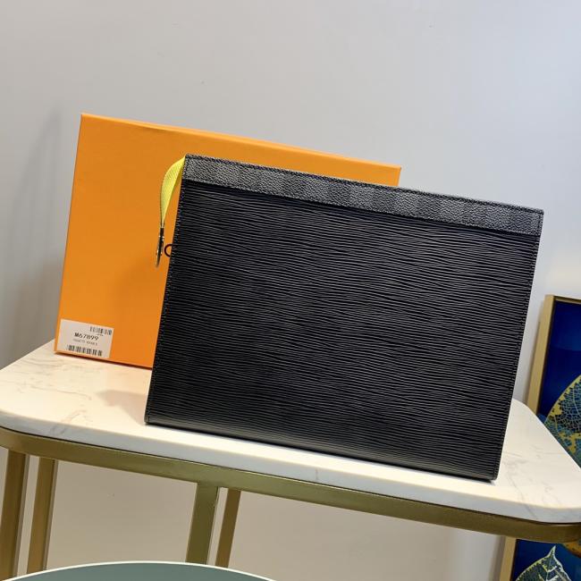 LV POCHETTE VOYAGE 中号手袋 Epi皮革 Damier Graphite 商务款式