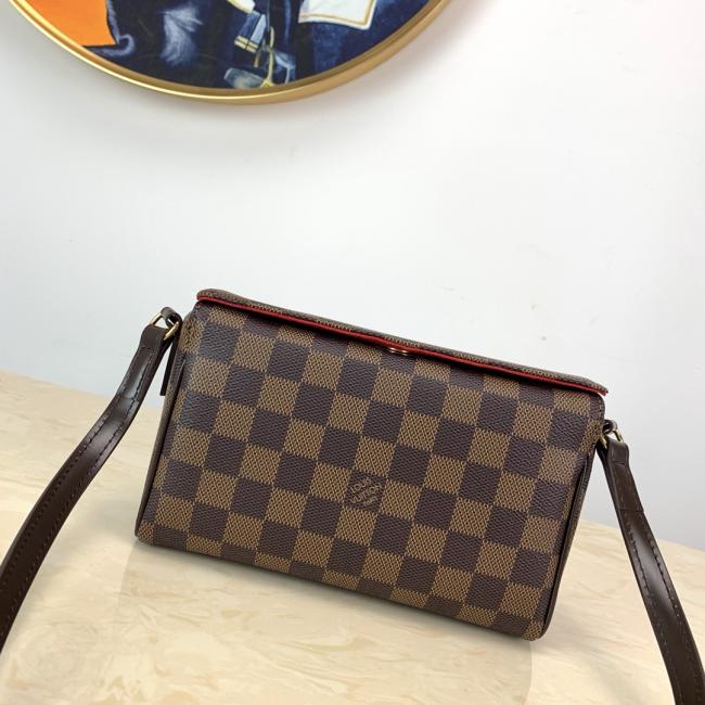 LV M41966 中古系列 啡格 盒子包，高贵典雅，适合肩背两用