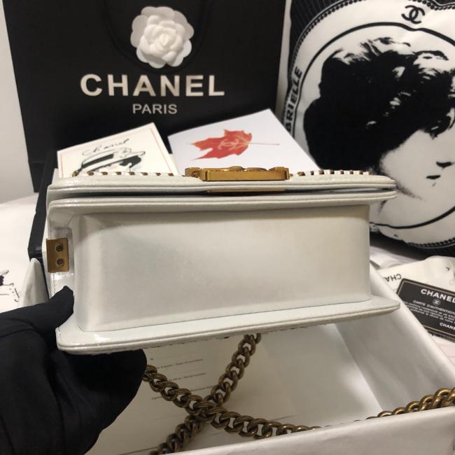 CHANEL 94805南非蟒蛇皮小羊皮手包20cm实拍现货