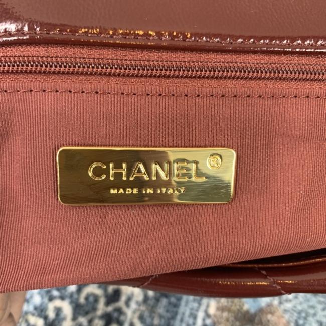 CHANEL AS12019新款大菱格豆腐包，进口羊皮单口包，古银白叻金色