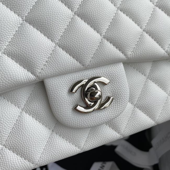 Chanel Classic Flap Bag A01112 Fish Roe Design, Elegant and Exquisite