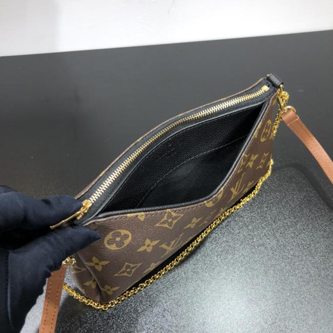 LV Monogram M41639 帆布粒面皮革多功能包袋