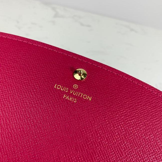 LV M68313 Emilie Monogram 红色圆花朵钱夹