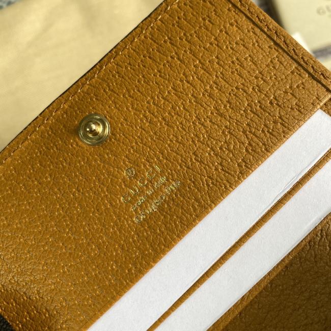 LV新春泰迪熊系列654541卡包，土黄皮革，金色烫金logo