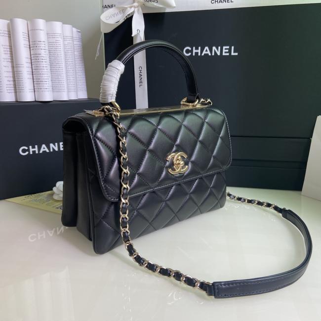 CHANEL 92236秋冬最新五金 刘诗诗同款小羊皮手提斜背包