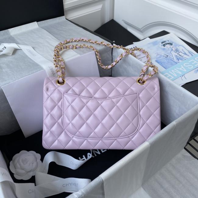 CHANEL经典Flap Bag A01112-法国高定淡粉色手袋