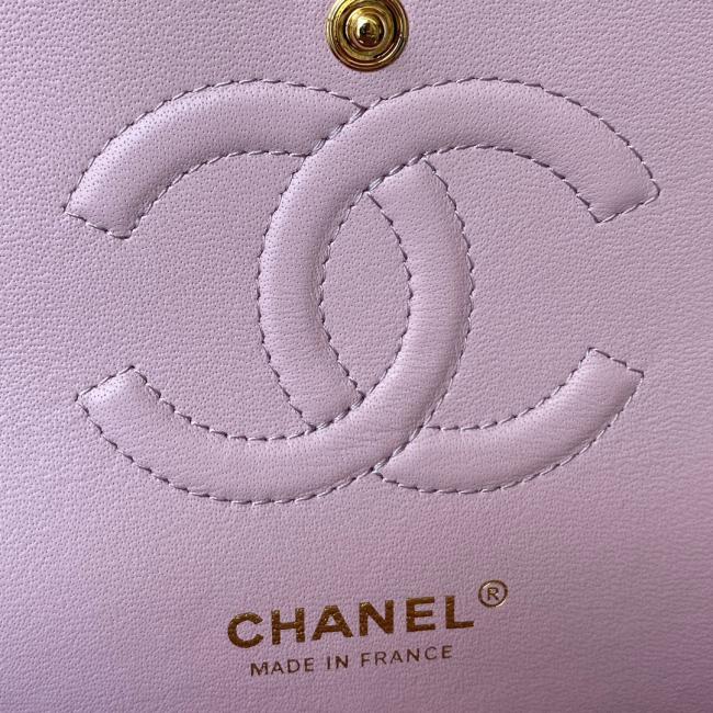 CHANEL经典Flap Bag A01112-法国高定淡粉色手袋