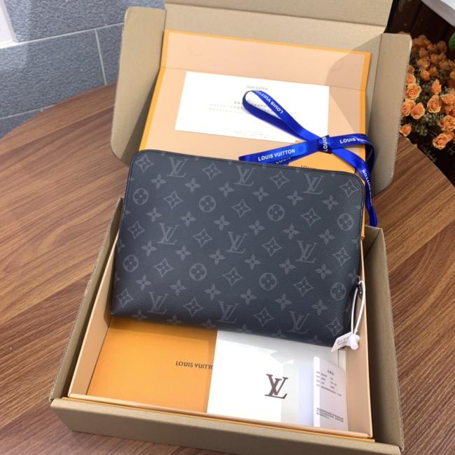 LV M60417克花 Damier Graphite手拿包