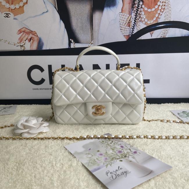 CHANEL Mini CfHandle 珠光色 AS2431 夏季限定款