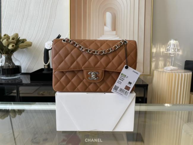 CHANEL CF25cm 01117白金版，2021春夏新品全钢浅金浅银金属