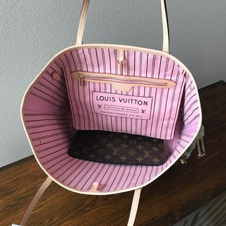 LV Neverfull 中号手袋 M50366 中号粉色内里全新发布