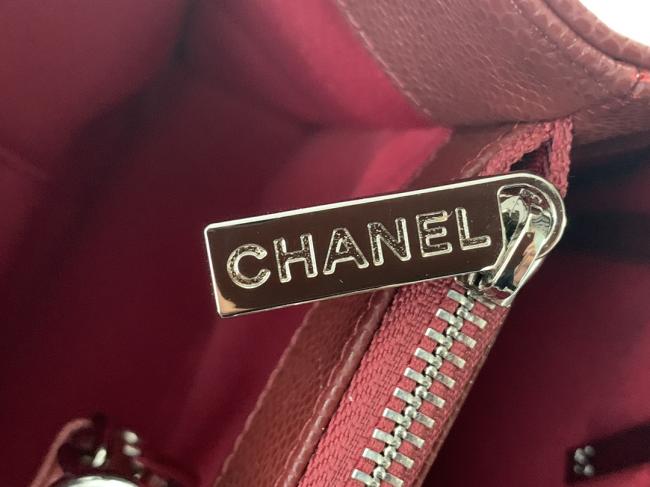 CHANEL 50995 牛皮球纹系列经典购物袋，金色古古银色配件