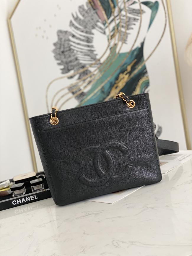 香奈儿 Chanel 009号 Vintage购物袋，球纹金扣大容量，经典牛皮材质