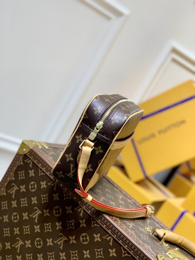 LV M51276 Vintage 中古相机包，男女斜挎包，经典Monogram帆布黄皮款式