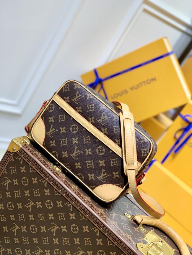 LV M51276 Vintage 中古相机包，男女斜挎包，经典Monogram帆布黄皮款式