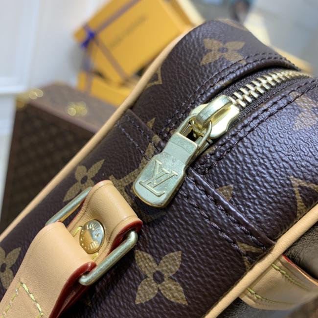 LV M51276 Vintage 中古相机包，男女斜挎包，经典Monogram帆布黄皮款式