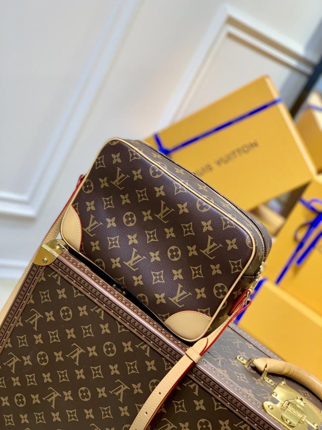 LV M51276 Vintage 中古相机包，男女斜挎包，经典Monogram帆布黄皮款式