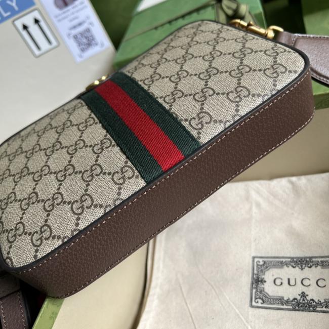 GUCCI Ophidia系列GG肩背包9C2ST 米色GG Supreme帆布