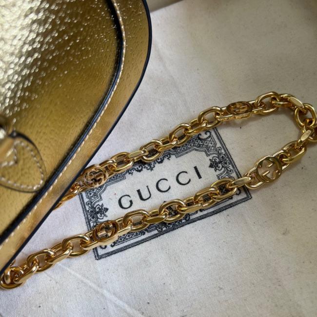 Gucci Jackie迷你斜挎包6757金色全皮款式