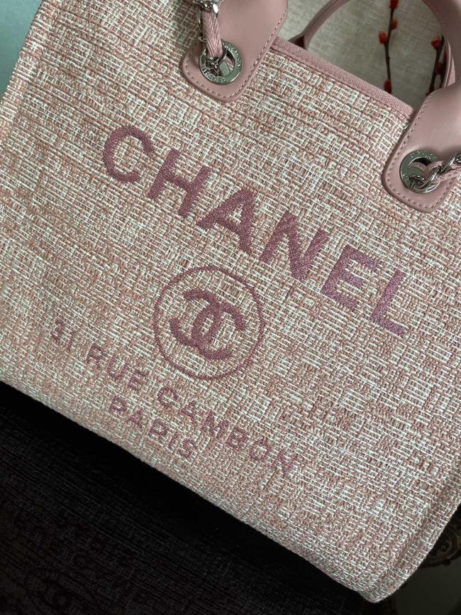 CHANEL 430 大号沙滩牛仔帆布包，deauville春夏系列