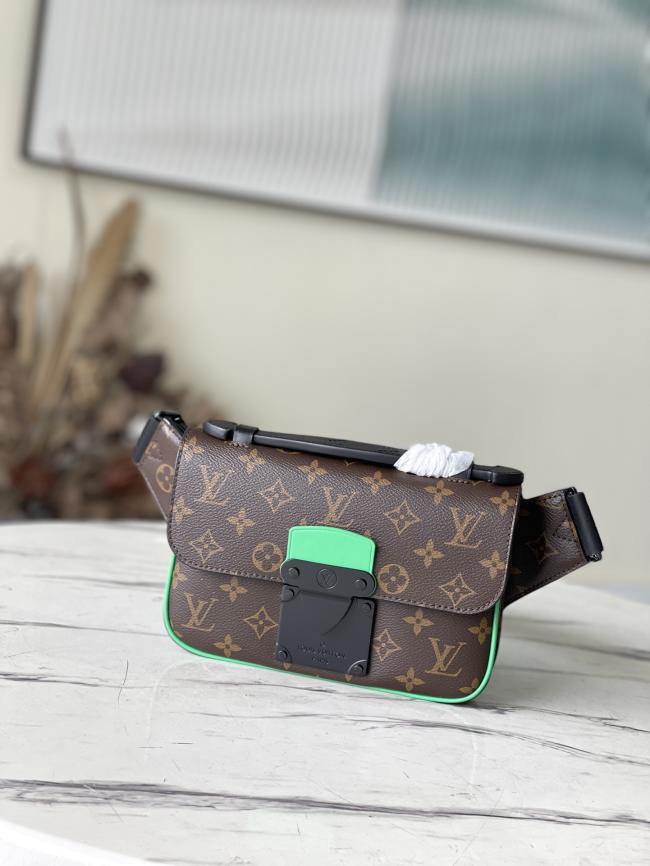 LV M45807 S Lock Sling Monogram Macassar硬箱手袋