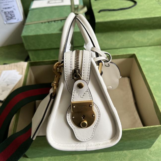 Gucci Exquisite G古驰7157白色原版GG全皮帆布手提包