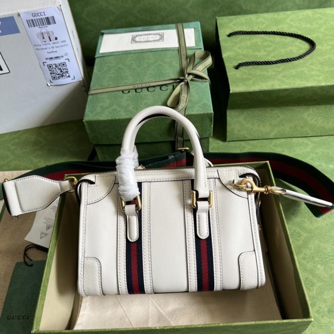 Gucci Exquisite G古驰7157白色原版GG全皮帆布手提包