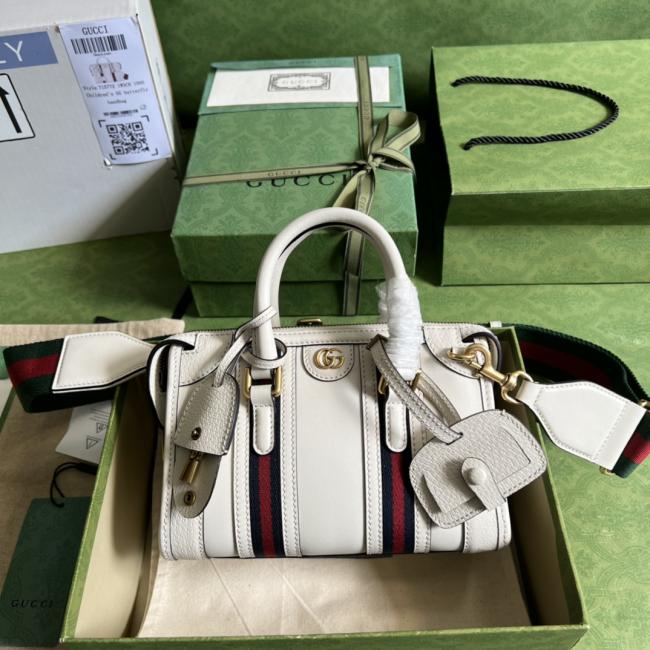 Gucci Exquisite G古驰7157白色原版GG全皮帆布手提包