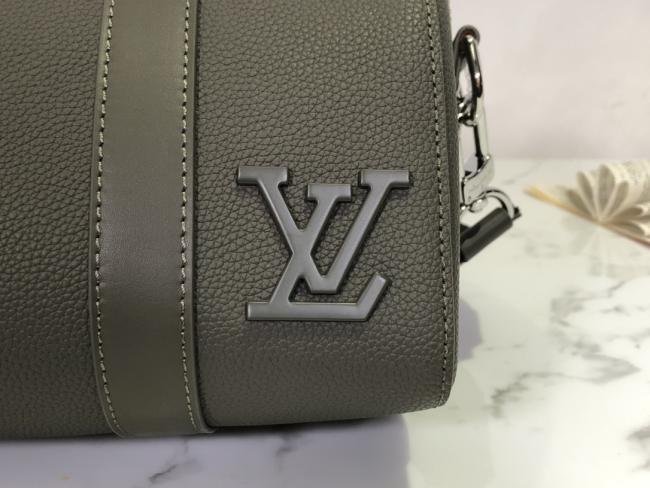 LV全皮旅行袋系列 CITY KEEPALL 手袋 LV Aerogram 墨绿色