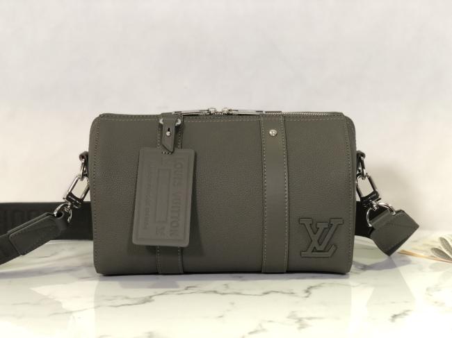 LV全皮旅行袋系列 CITY KEEPALL 手袋 LV Aerogram 墨绿色