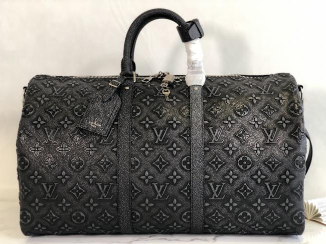 LV Keepall Bandoulière 50 旅行包，经典设计，皮革手袋