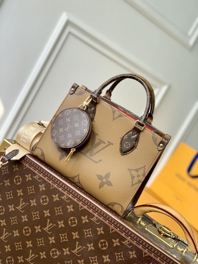 LV OnTheGo小号手袋 Monogram和Monogram Reverse帆布 路易威登新款