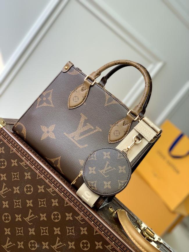 LV OnTheGo小号手袋 Monogram和Monogram Reverse帆布 路易威登新款