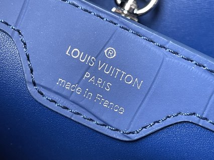 Louis Vuitton Capucines N93163/M48865 雾蓝鳄鱼纹拼蓝钻手袋