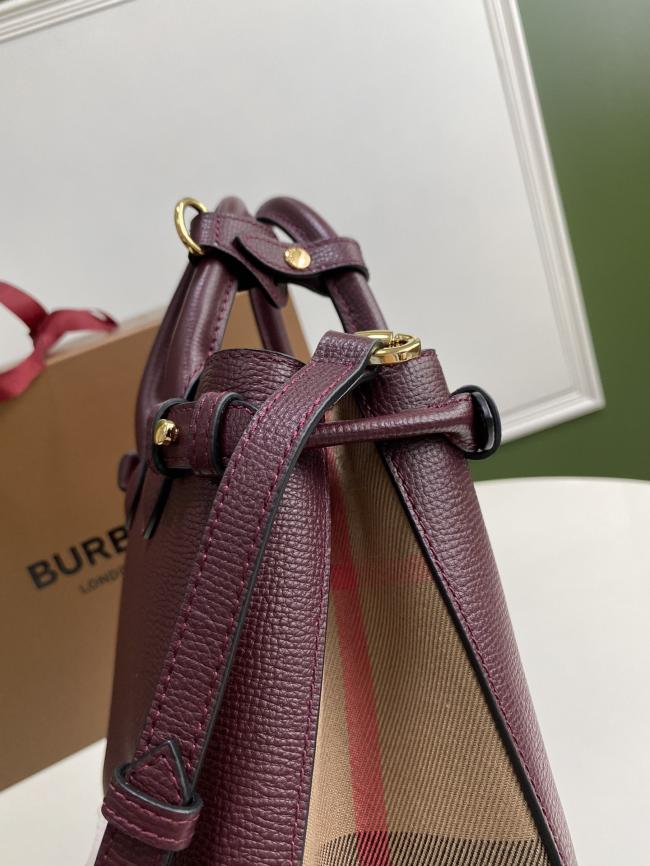 Burberry 7131 The Banner House Check Leather Handbag