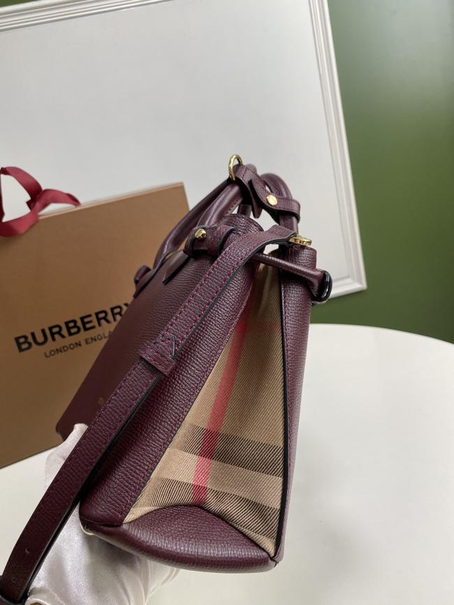 Burberry 7131 The Banner House Check Leather Handbag