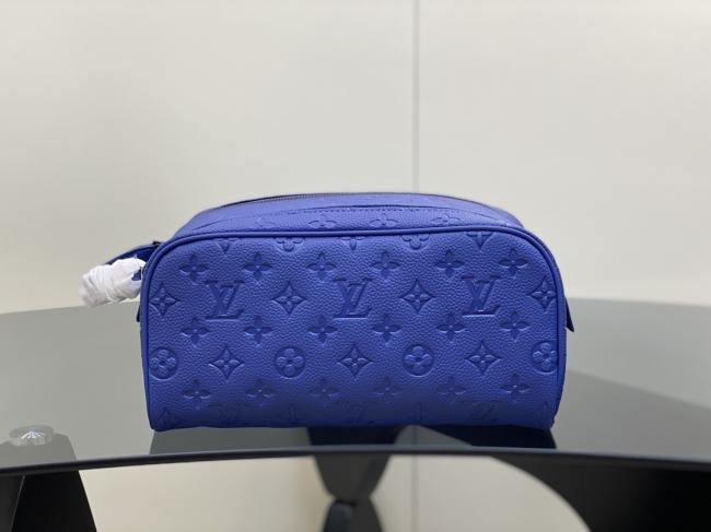 LV M594蓝色全Taurillon Monogram手包适合旅使用