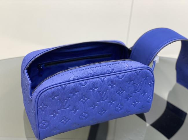 LV M594蓝色全Taurillon Monogram手包适合旅使用