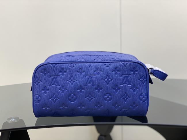 LV M594蓝色全Taurillon Monogram手包适合旅使用