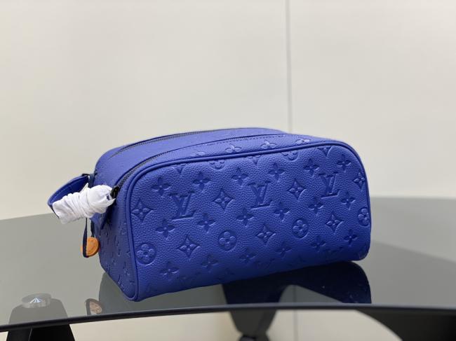 LV M594蓝色全Taurillon Monogram手包适合旅使用